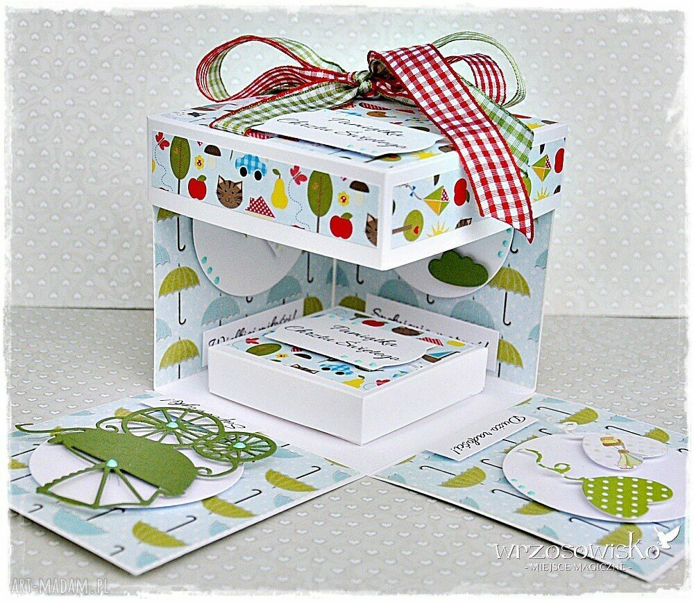 Uroczy exploding box Chrzest Święty autorskie