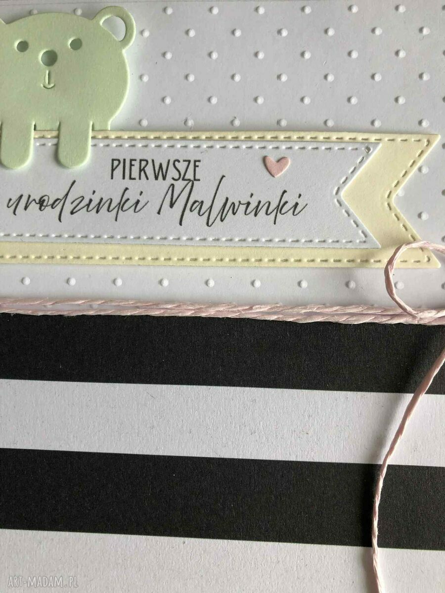 Urodzinki Maluszka - kartka w pudełku na roczek z personalizacją