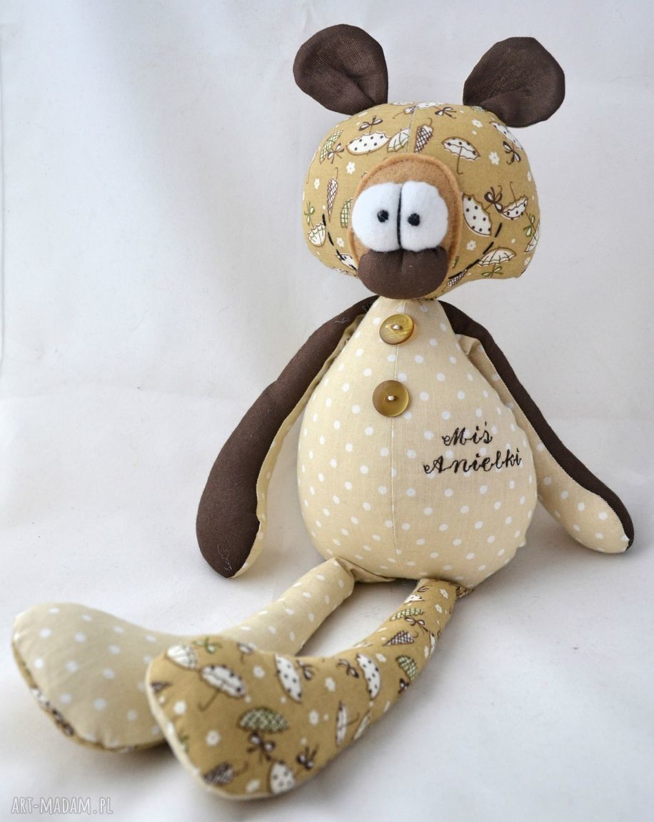 Szyty miś franciszek przytulanka maskotka prezent urodzinty
