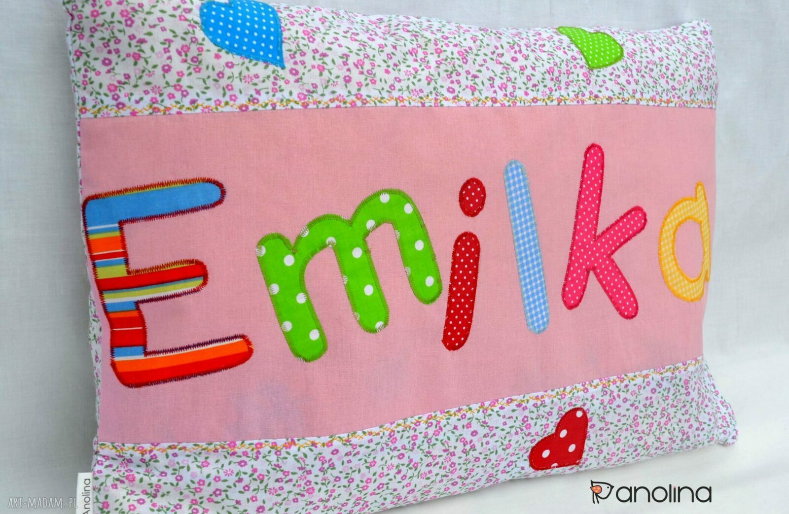 pokoik dziecka: poszewka na poduszeczkę z imieniem Hand Made