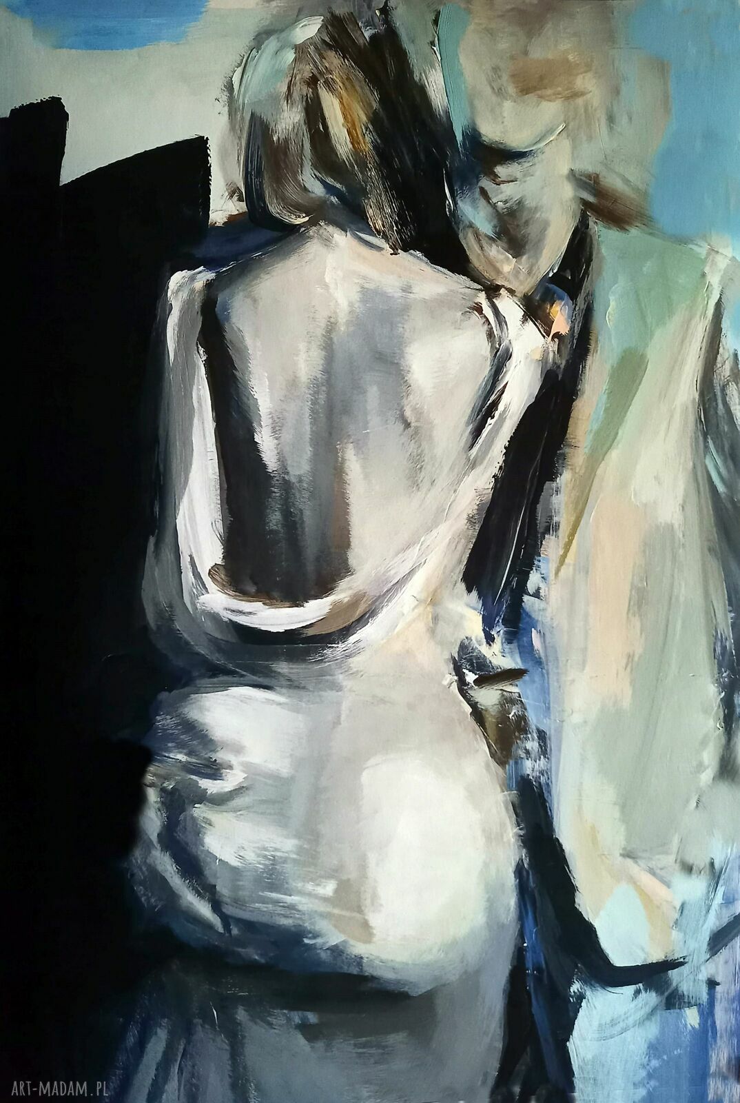 Us - grafika 50x70 cm do sypialni: druk fine art i akryle na papierze archiwalnym