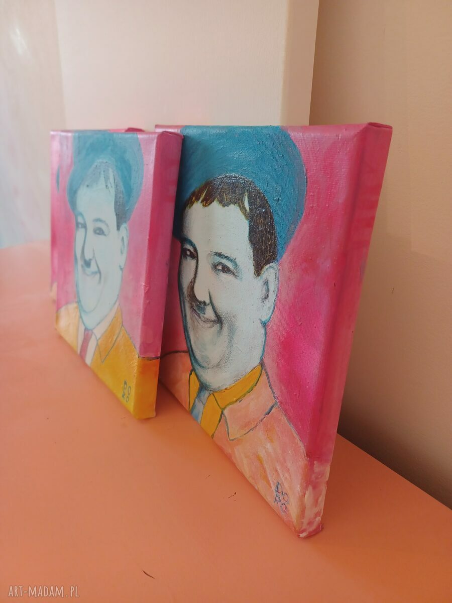 Obraz Uśmiech Flapa - akryl na płótnie 20x20 cm w intensywnym różu