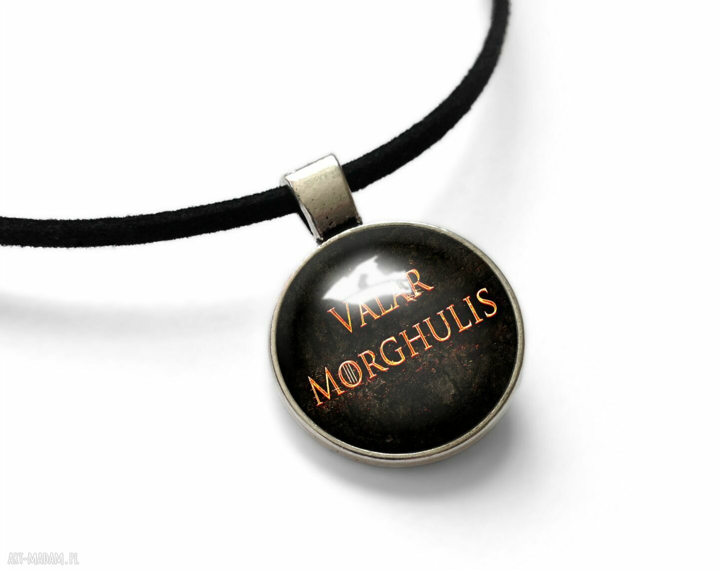 Valar Morghulis - choker z powiększającym szkiełkiem 20 mm