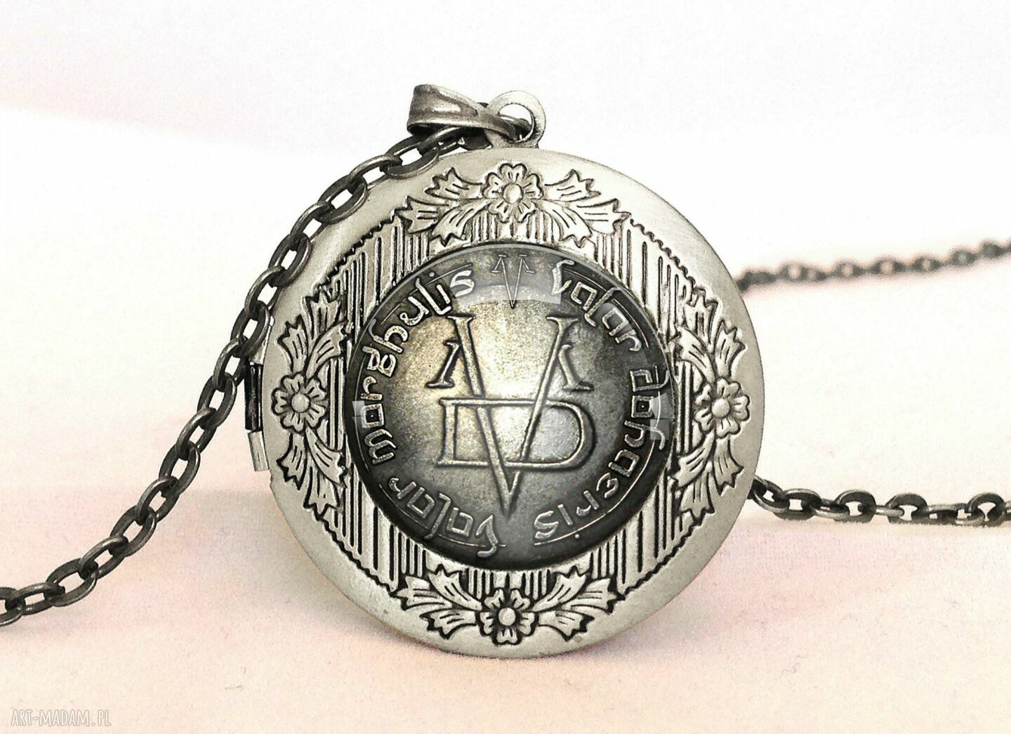 Valar morghulis sekretnik łańcuszkiem medalion gra tron ręcznie