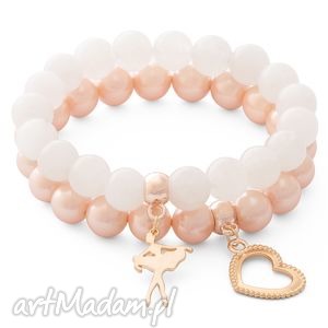 valentine s day - moon jade & salmon pearl