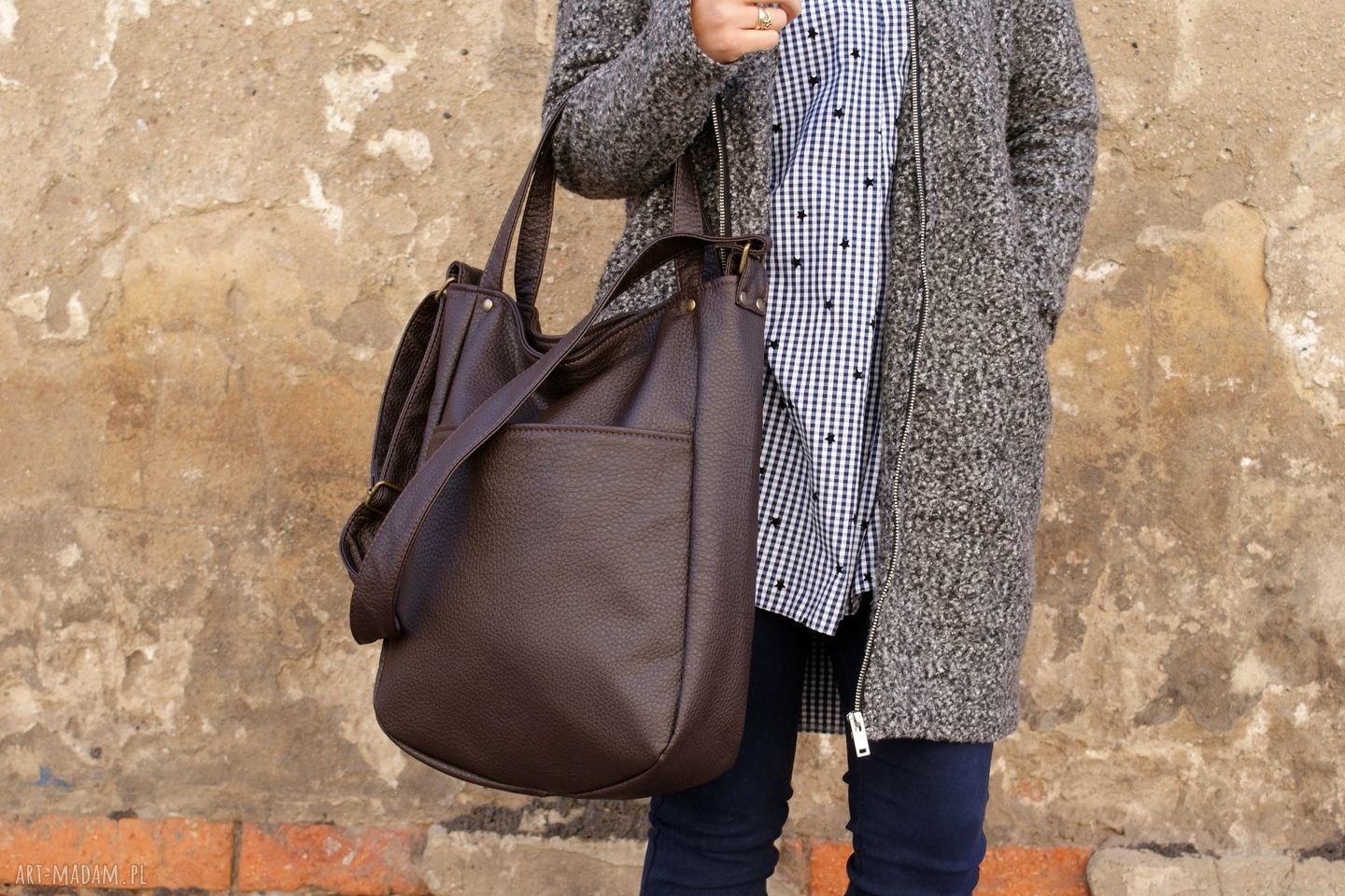 IKS pocket czekolada faktura Hand Made