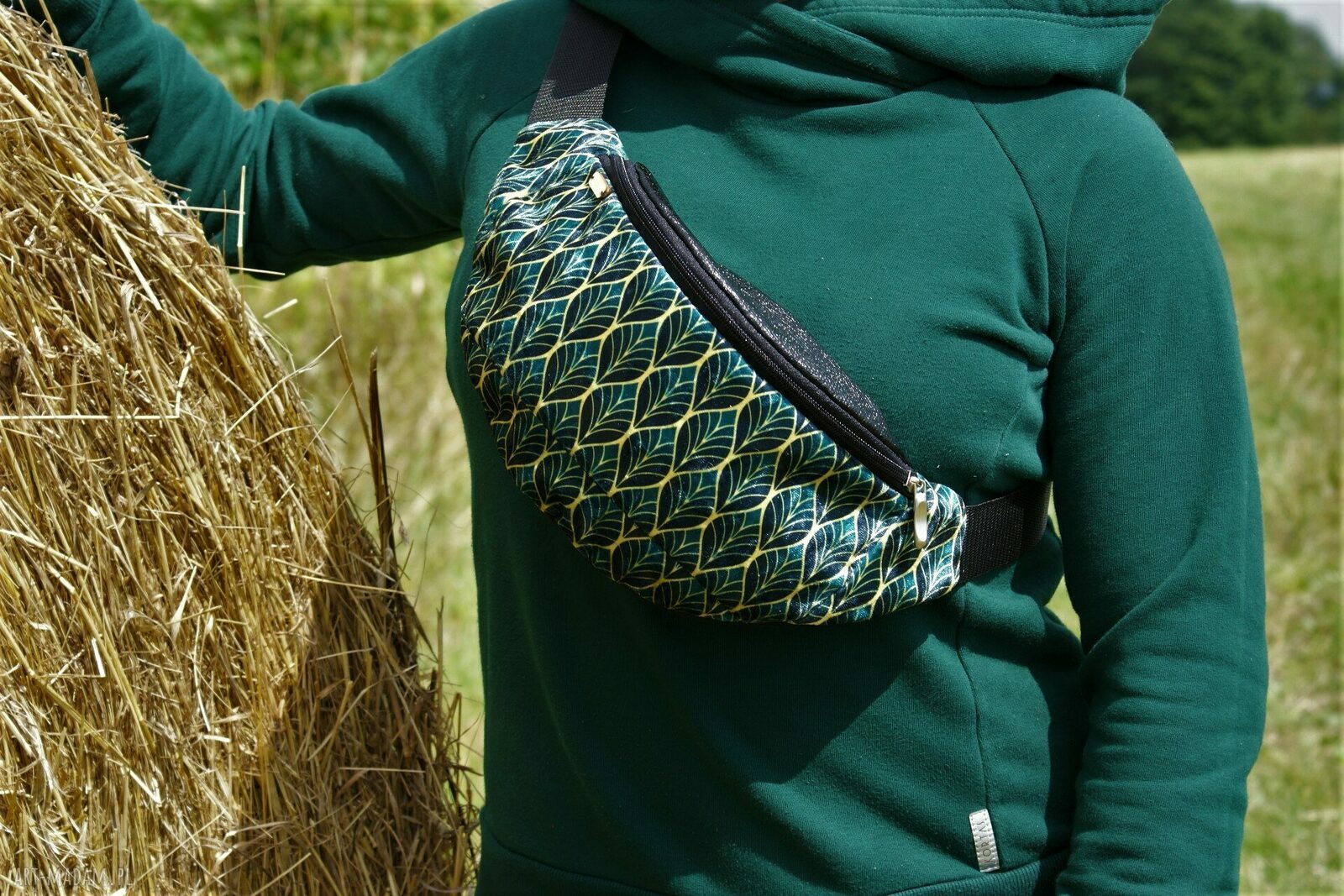 Nerka XL mozaika zieleń hand made