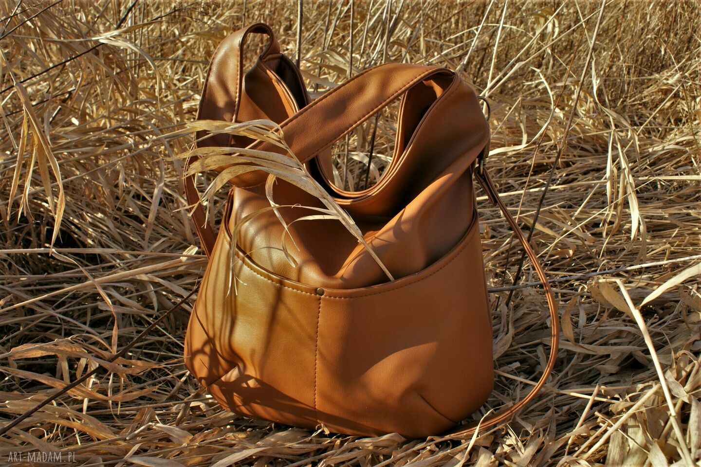 Workówka ruda vegan torebka torba lato boho hobo zgrabna bardzo