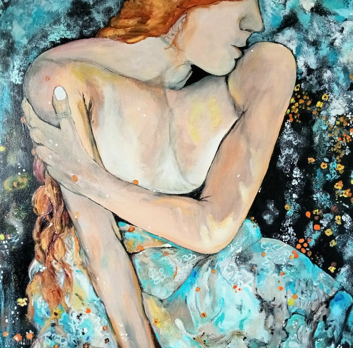 Venus - obraz akrylowy ręcznie malowany na płótnie 50x50x2 cm