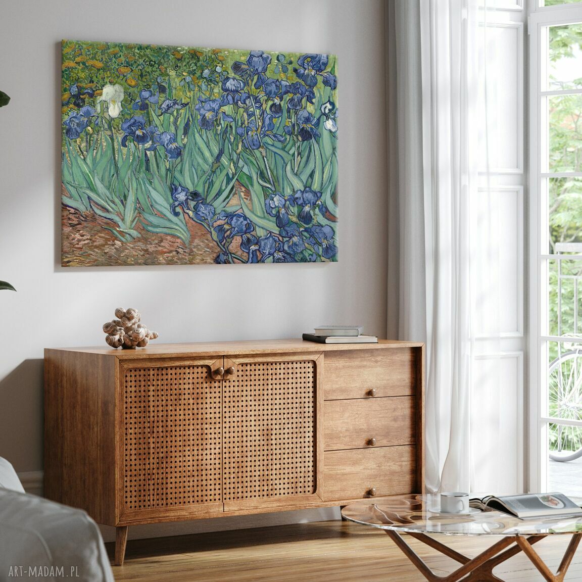 Irysy van Gogha 100x70 cm - obraz kwiaty na płótnie