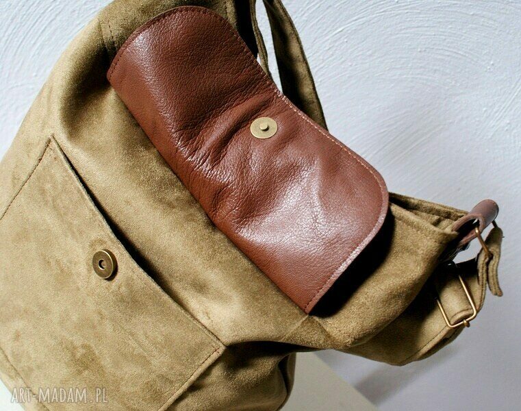 Vintage wór oliwka Handmade