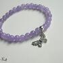 handmade bransoletki violet and white /jadeity/