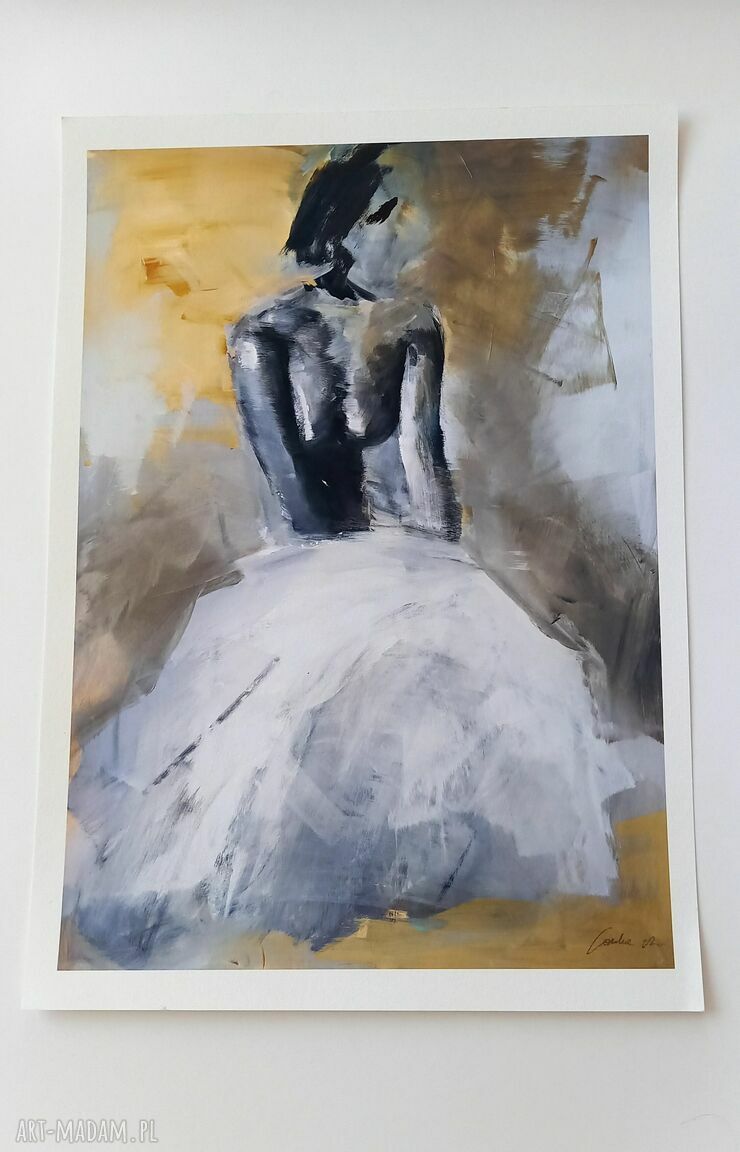 W bieli - inkografia kobiety w sztuce Louka 100x70 cm