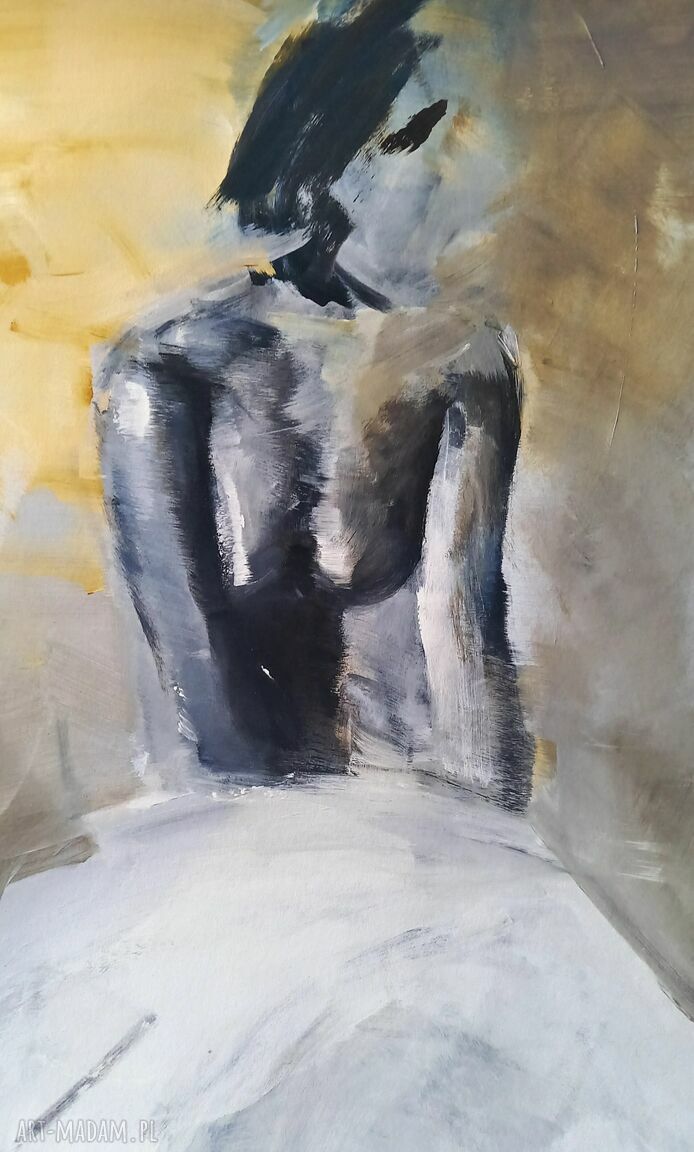 W bieli - inkografia kobiety w sztuce Louka 100x70 cm