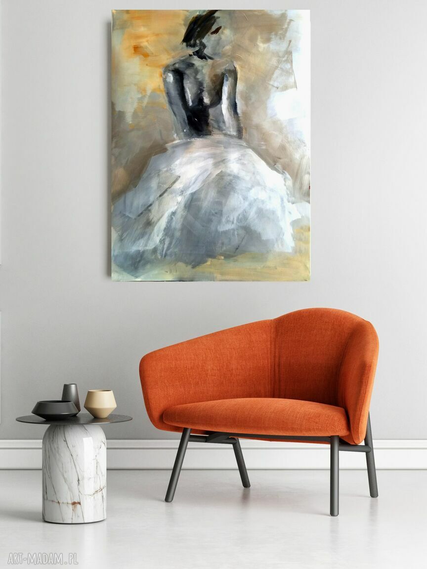W bieli - inkografia kobiety w sztuce Louka 100x70 cm