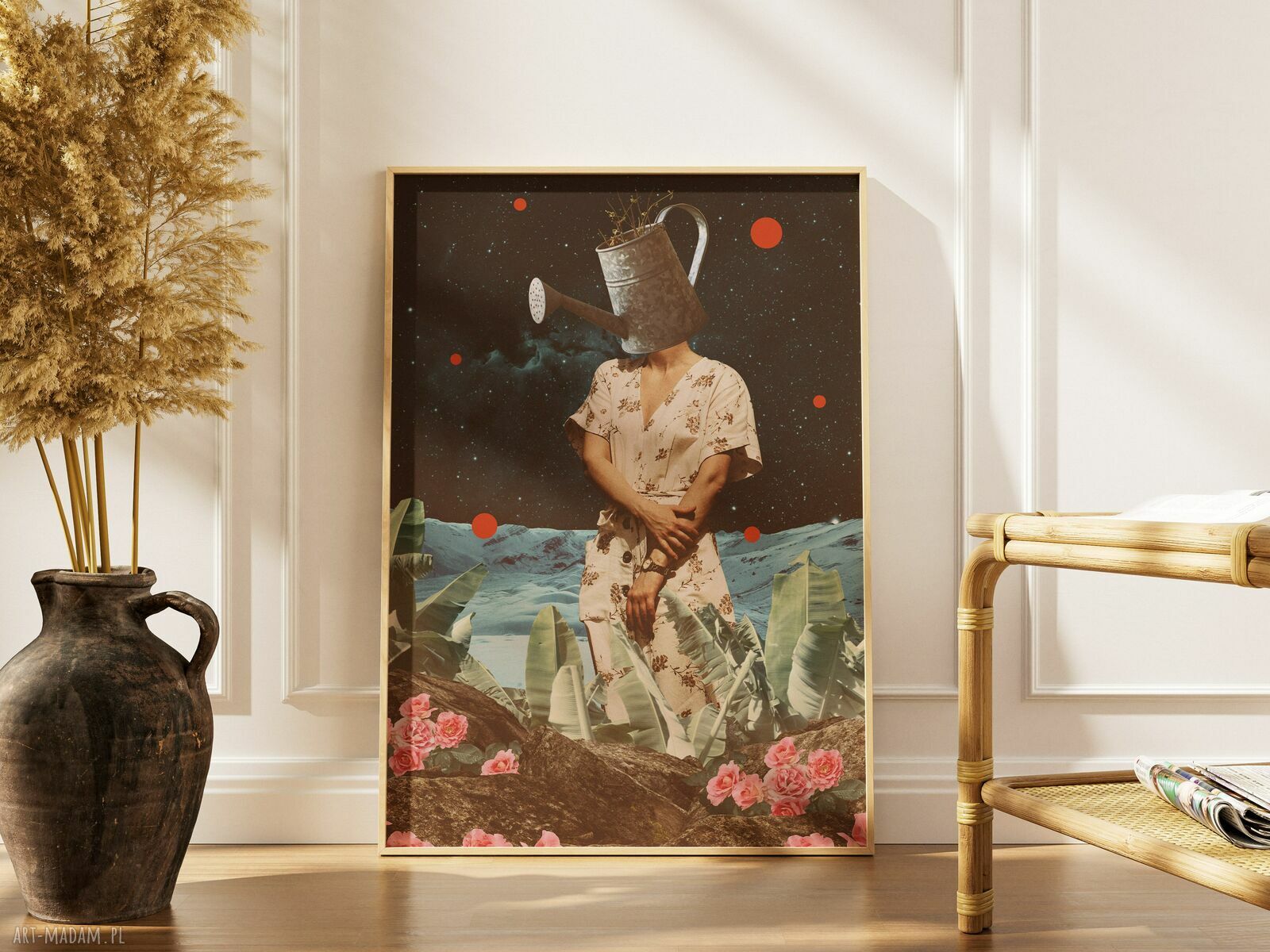 Plakat „W moim ogrodzie” A2 42x59,4 cm - roślinny kolaż