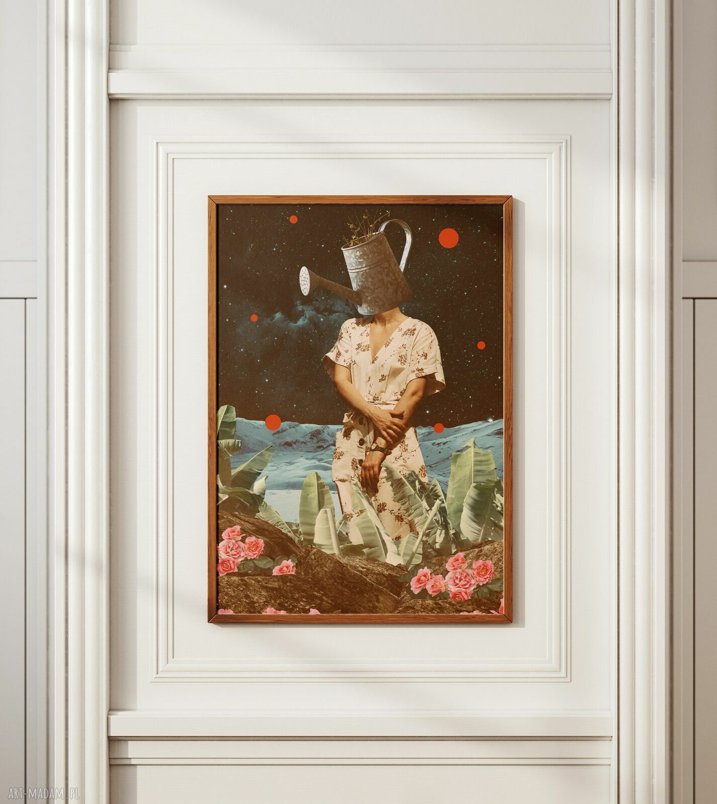 Plakat „W moim ogrodzie” A2 42x59,4 cm - roślinny kolaż