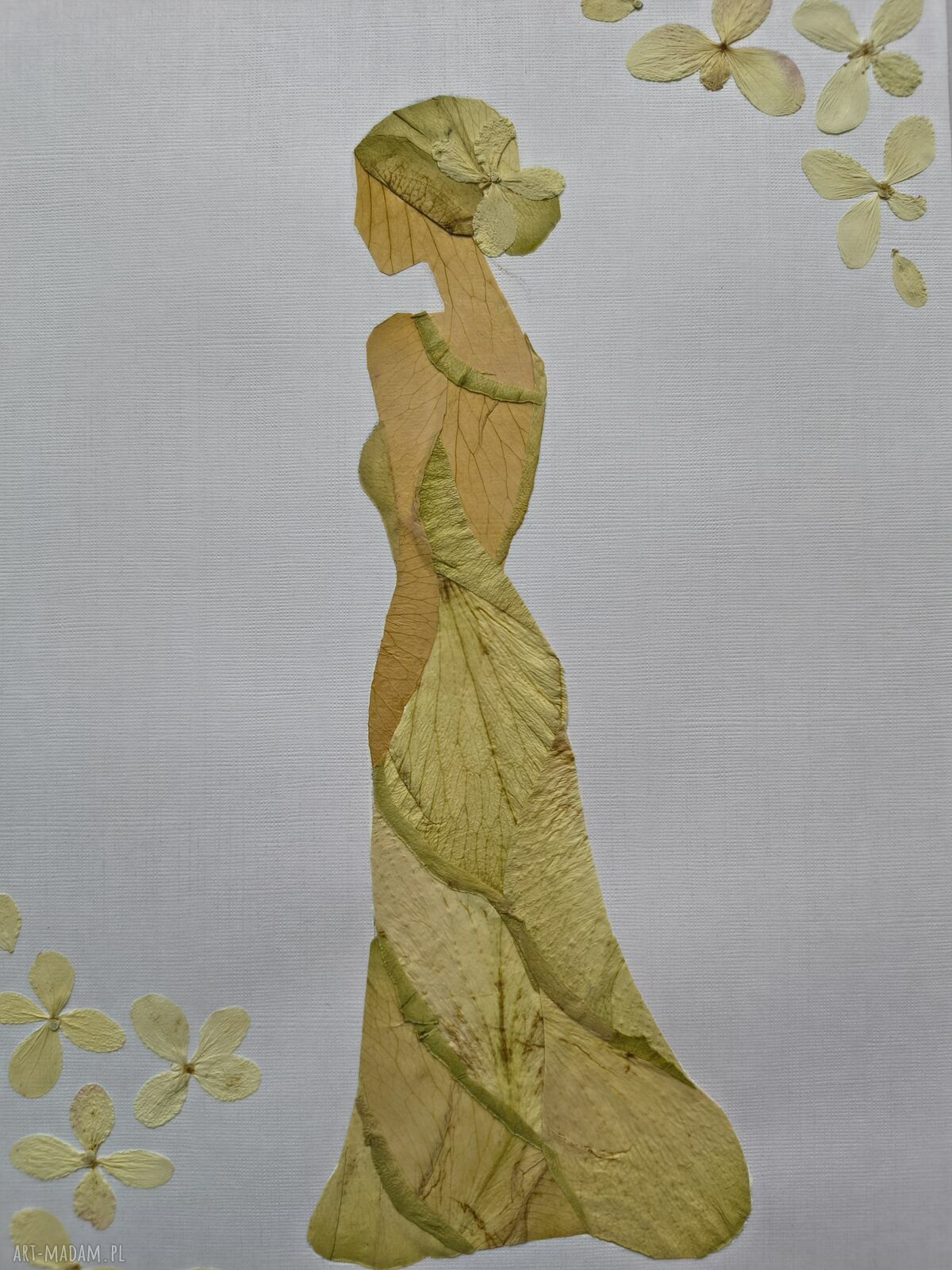W objęciach natury - obraz botaniczny z suszonych kwiatów 21 x 30 cm