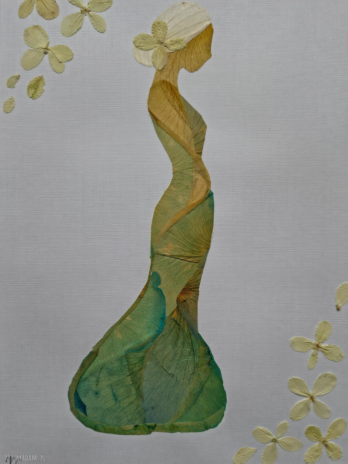W odcieniach natury - obraz botaniczny z suszonych kwiatów 21x30 cm