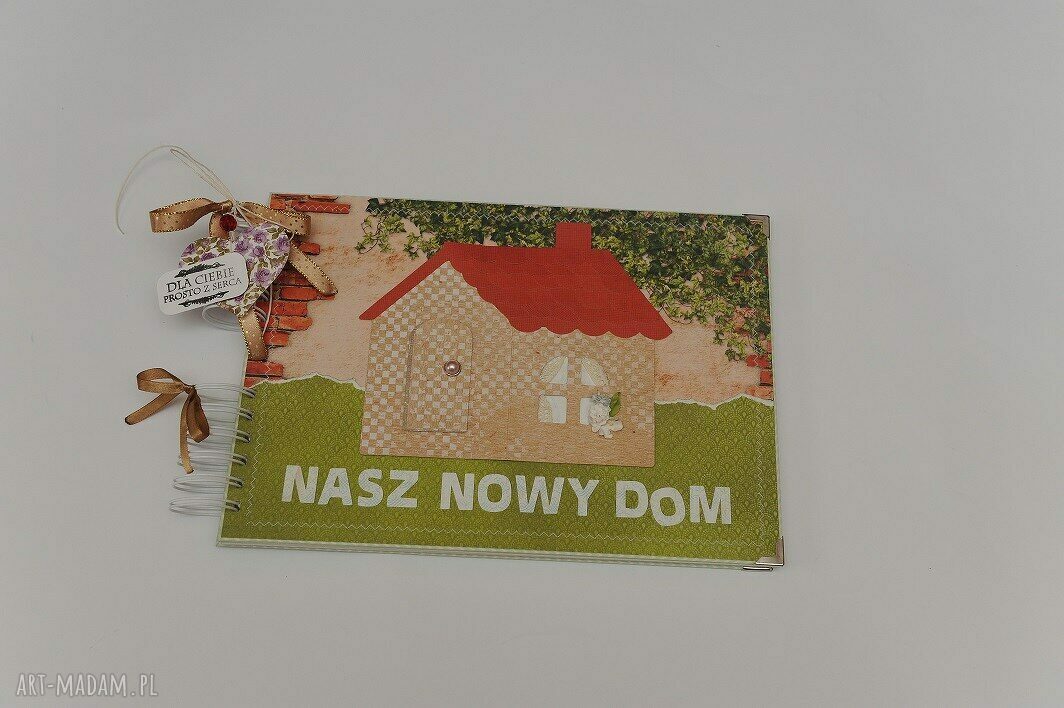 Album w pudełku z budowy domu - scrapbooking handmade