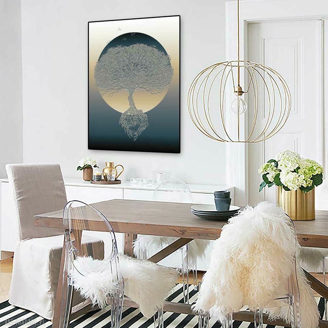 Drzewo porannego blasku - grafika w ramie 30x40