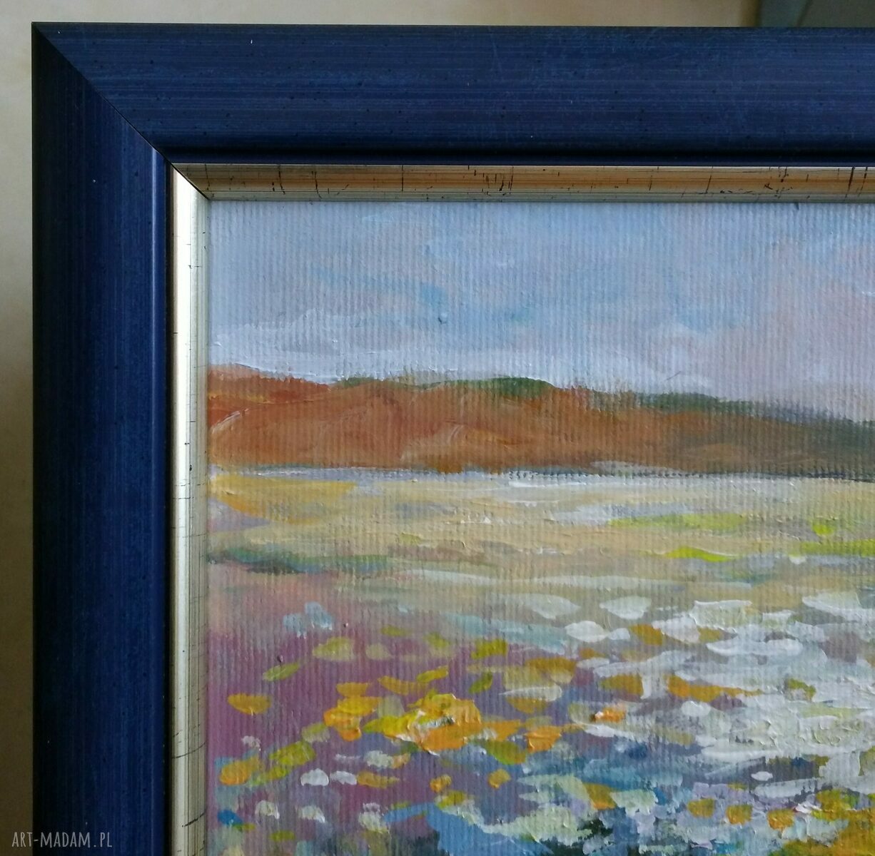ŁĄKA W RAMIE - obraz akrylowy 25,5 x 25,5 cm