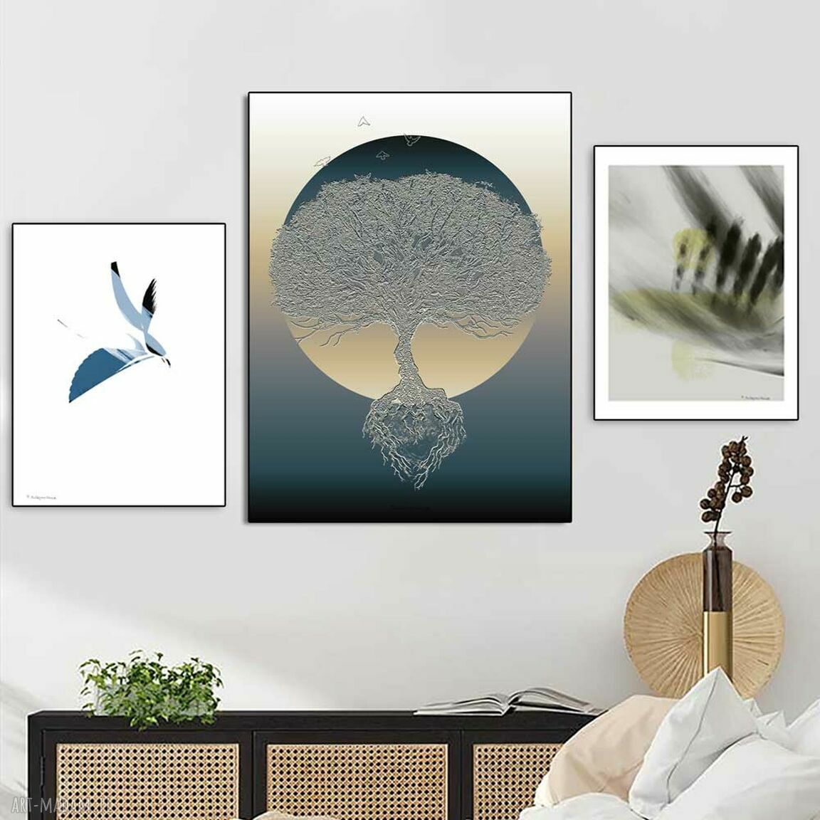 Drzewo porannego blasku - grafika w ramie 30x40