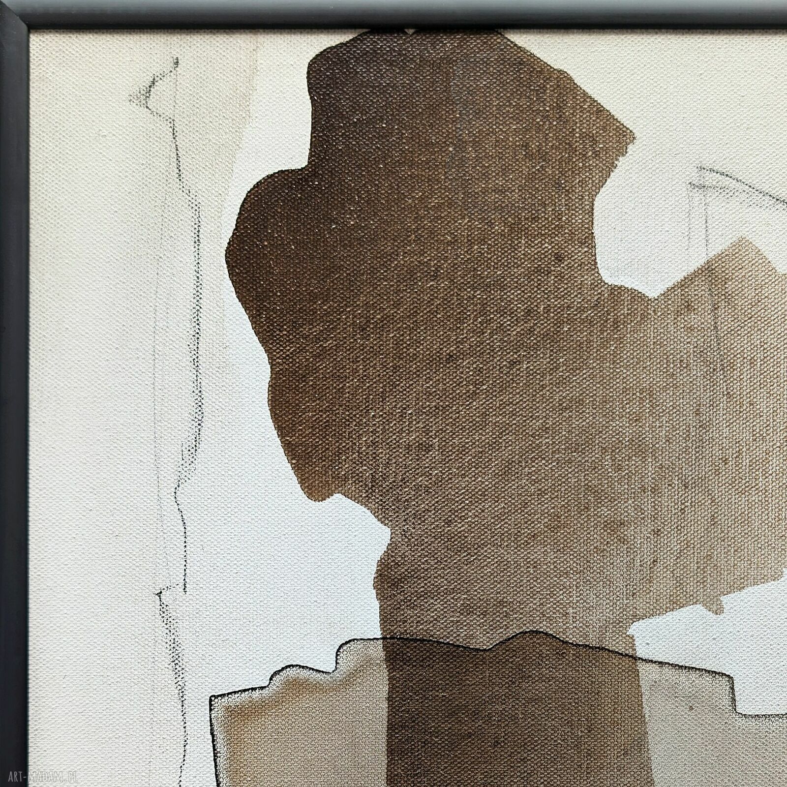 Obraz w ramie Mapa obecności - abstrakcyjna dekoracja ściany
