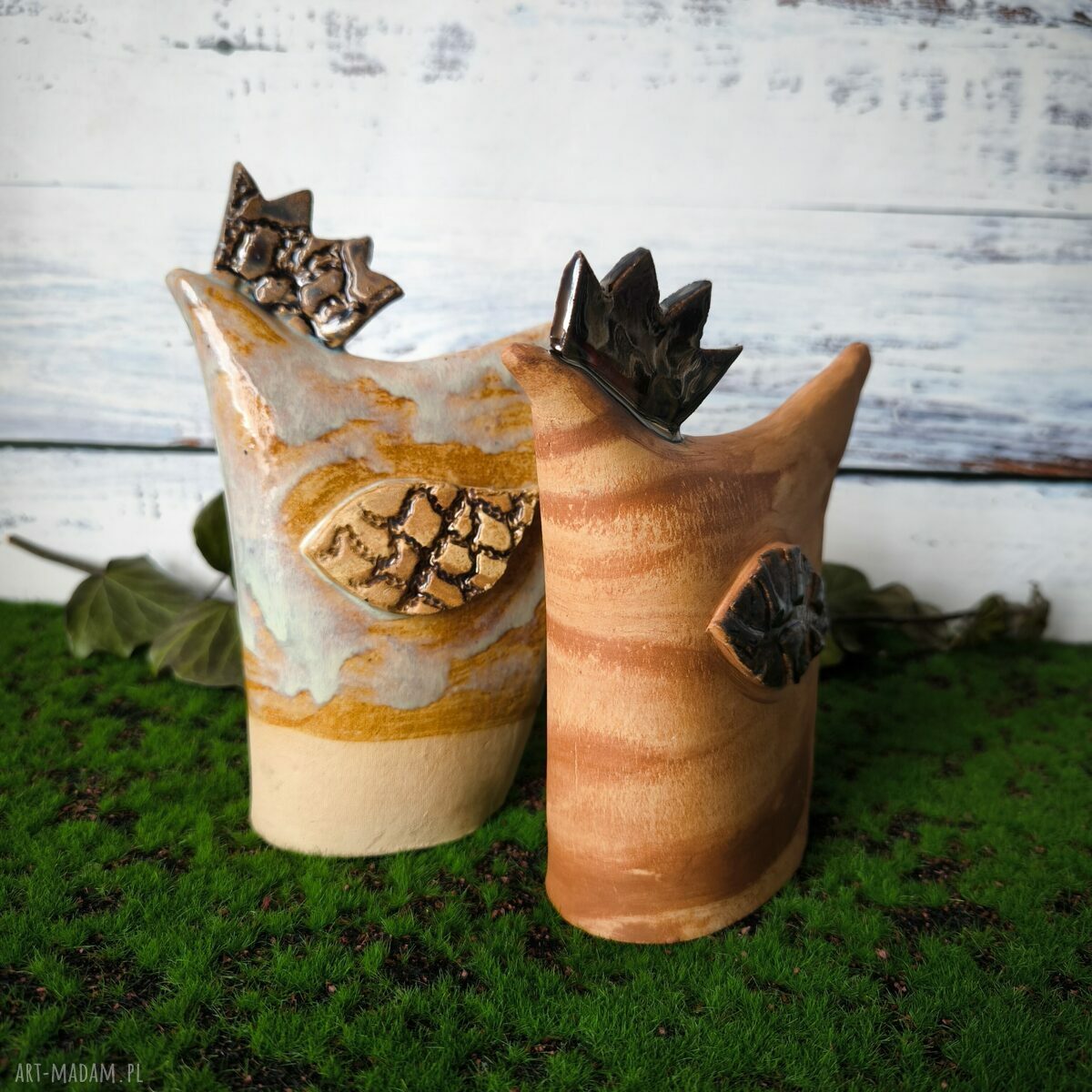 Kurka w rustykalnym stylu - ceramiczna figurka handmade