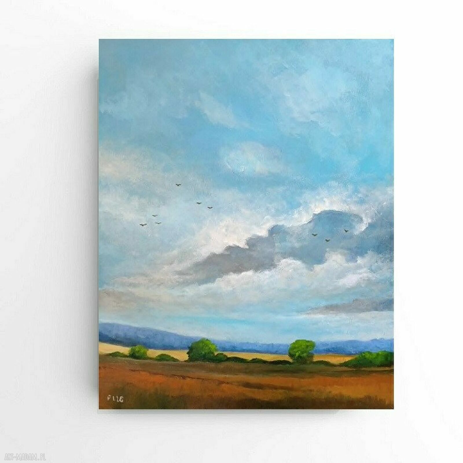 W SAMO POŁUDNIE - ręcznie malowany obraz akrylowy 50 x 40 cm bez oprawy