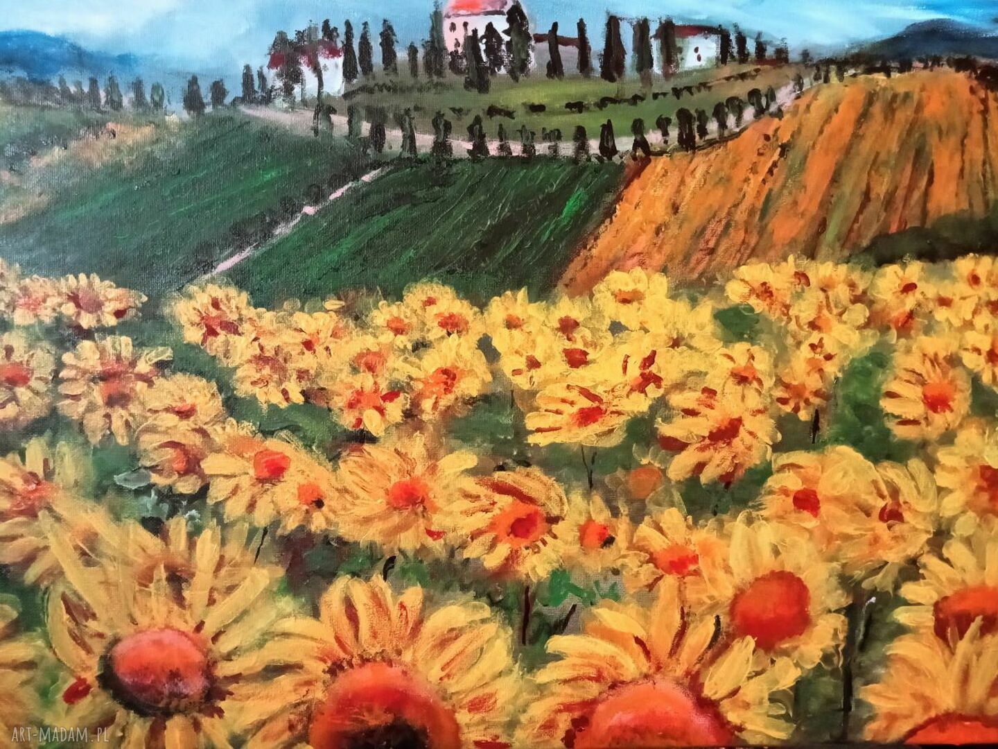 W słońcu Toskani - obraz akrylowy 60x40x2 cm, gotowy do zawieszenia