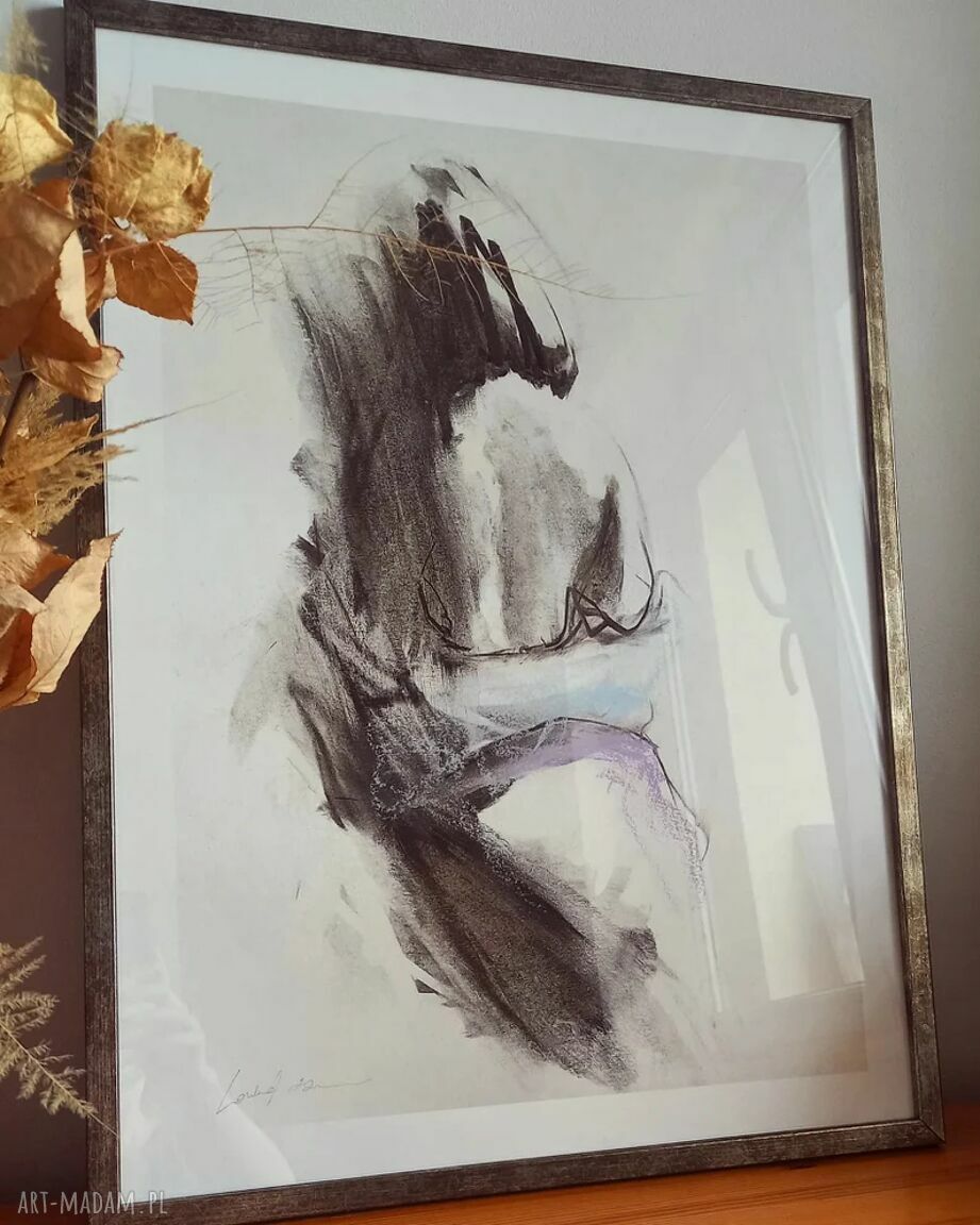 Obraz kobiecy „W starym złocie” 60x46 cm - gotowy do zawieszenia