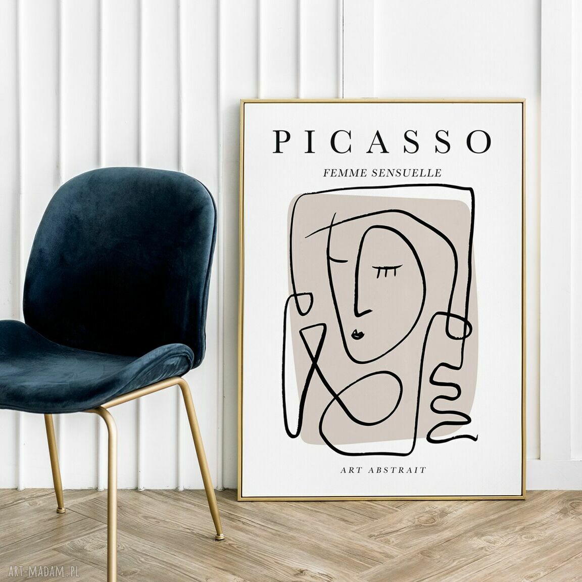 Plakat w stylu Picasso: kobieta szkic - format A4