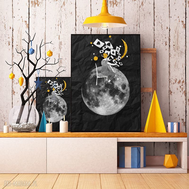 W świetle księżyca - art print A4 z autorską ilustracją