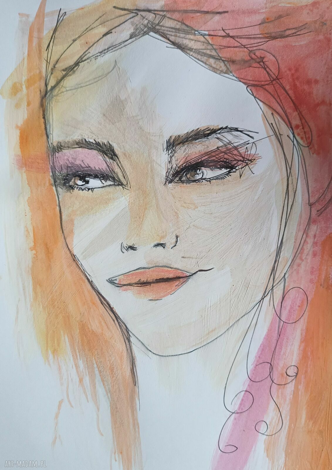 W tamtą stronę - autorska grafika w technice mieszanej