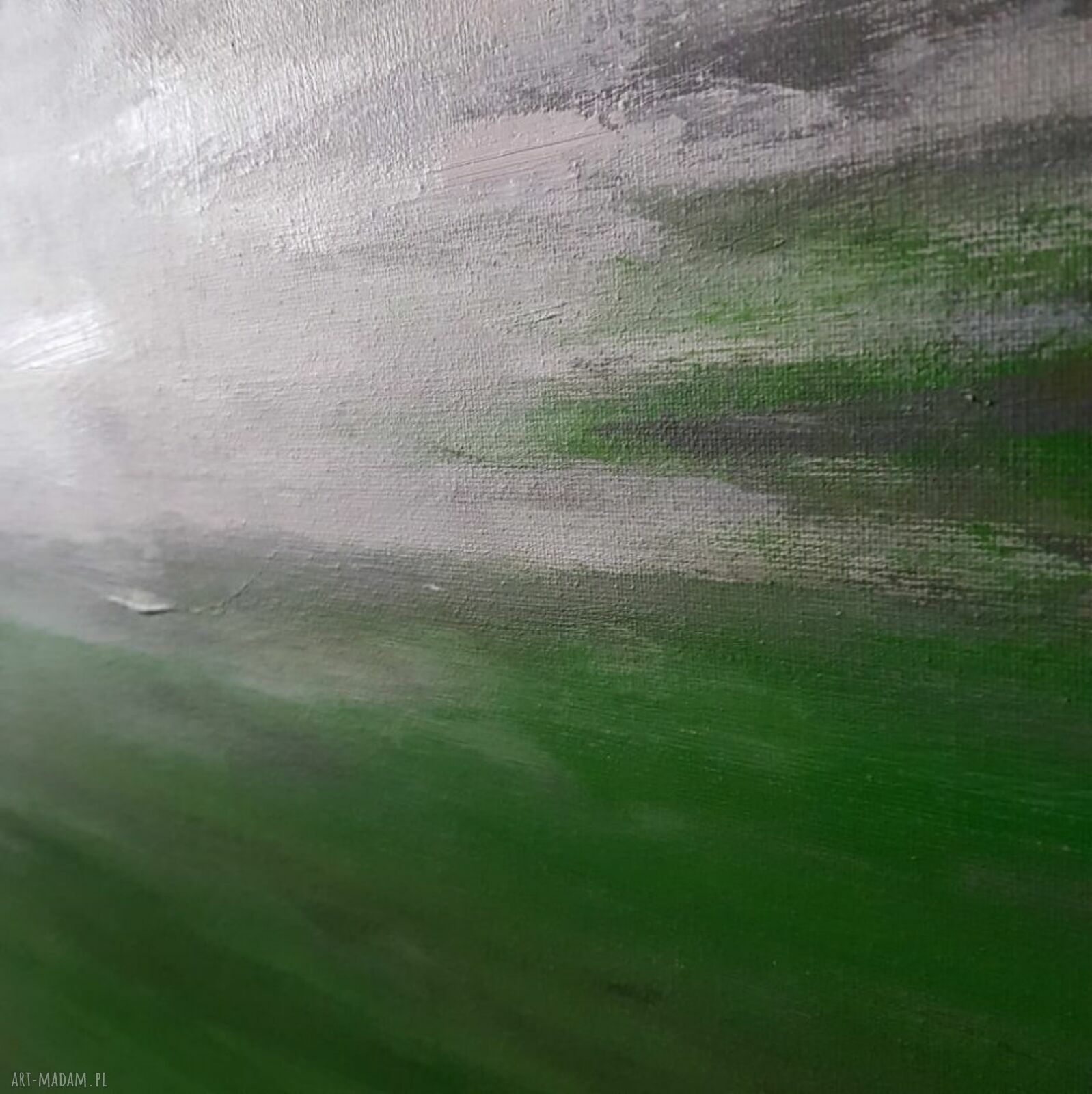 W ZIELENIACH - obraz akrylowy abstrakcja 100x80 cm