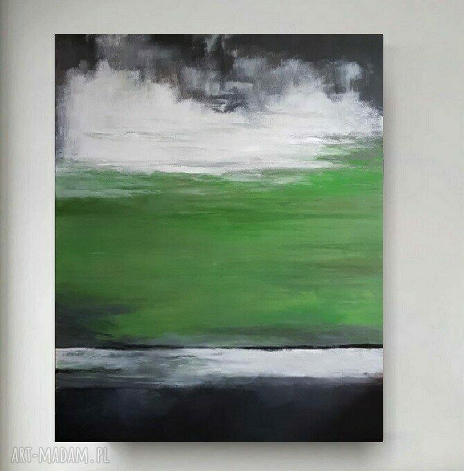 Obraz akrylowy "W ZIELENIACH" 100x80 cm - płótno, werniksowany i gotowy do zawieszenia