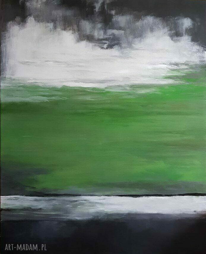Obraz akrylowy "W ZIELENIACH" 100x80 cm - płótno, werniksowany i gotowy do zawieszenia