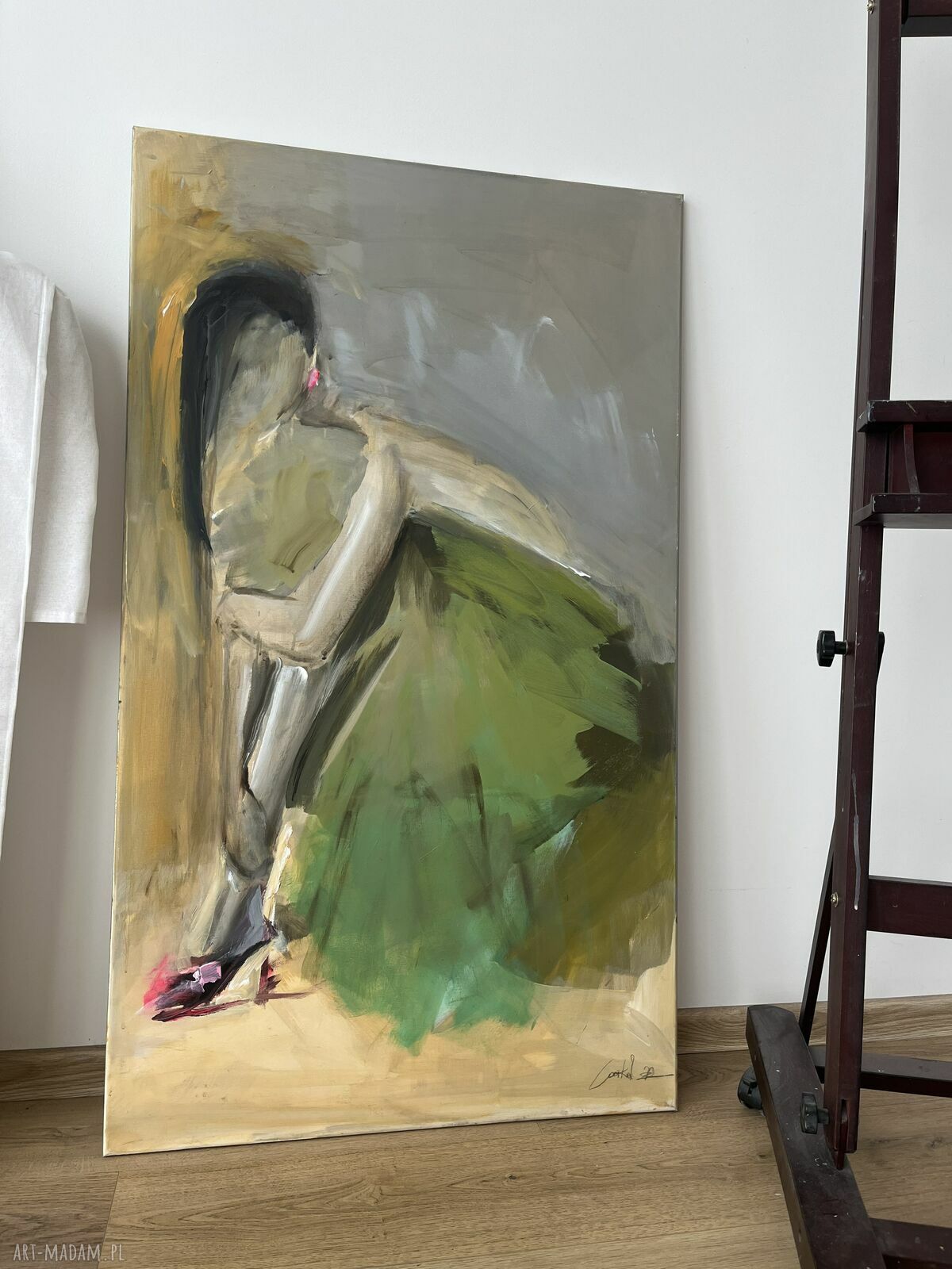 W Zielonej - obraz na płótnie 120x70 cm Louka w zielonych barwach