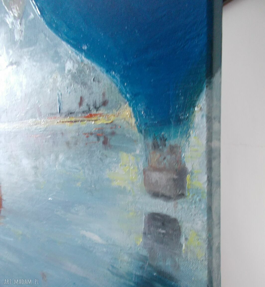 Wakacje - obraz olejny na płótnie 60x80 cm (gotowy do zawieszenia)