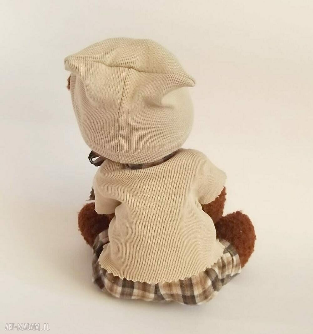 Walduś miś szydełkowy z włóczki 35 cm - ręcznie robiona maskotka