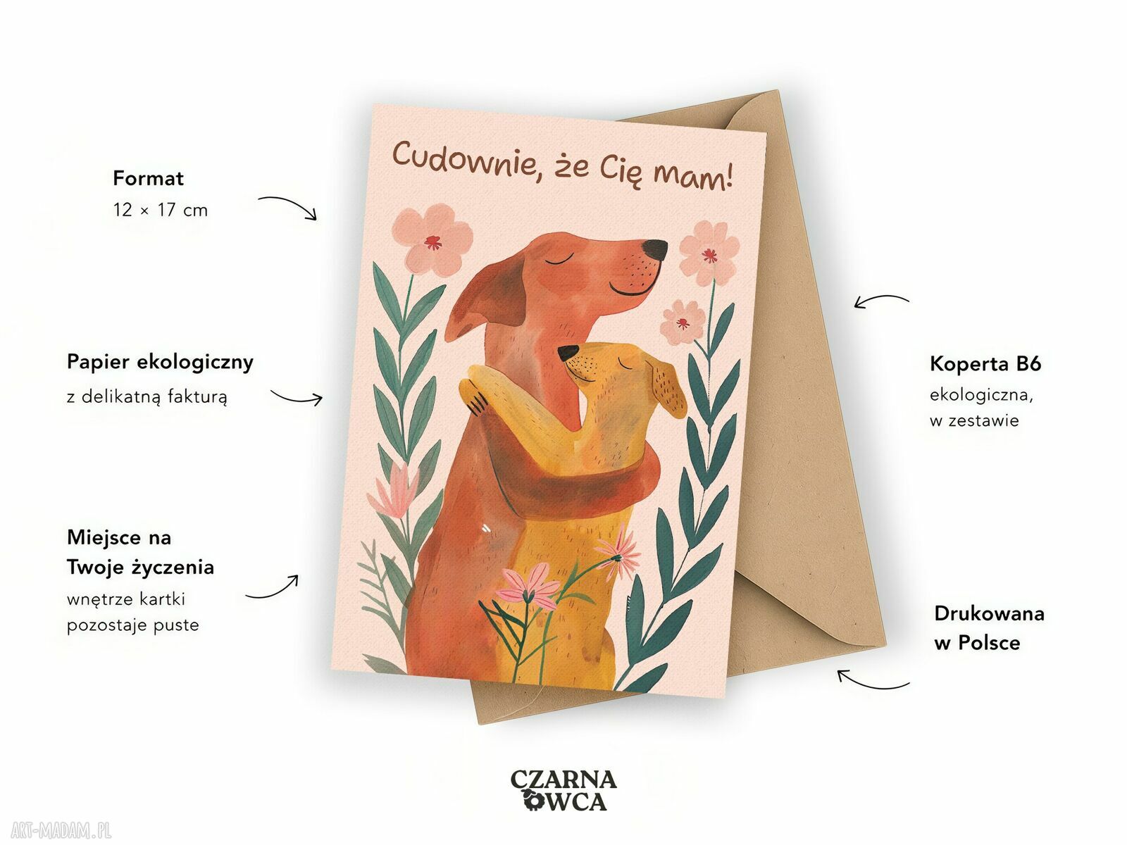Kartka walentynkowa „Cudownie, że Cię mam”