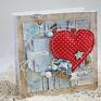 niebieskie scrapbooking albumy album walentynkowy leporello