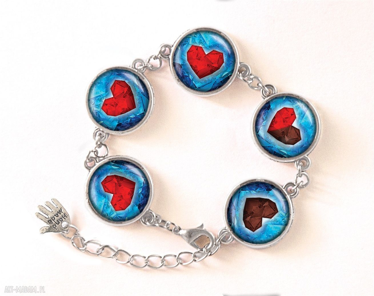 kolczyki: Serca Małe kolczyki wiszące Autorskie