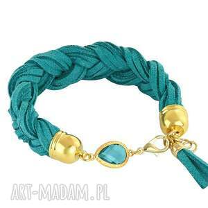 braid - turquoise & gold