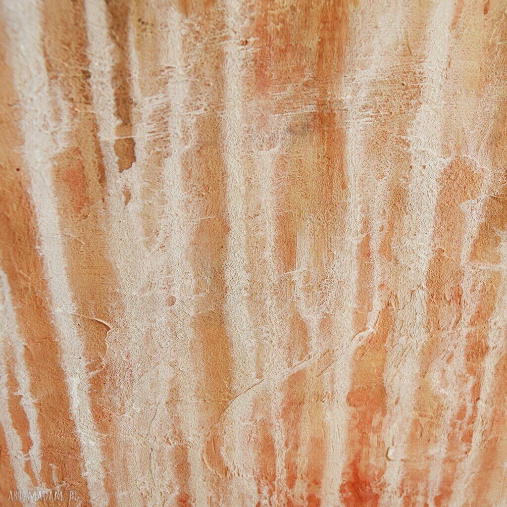 Warm glow - ciepły abstrakcyjny obraz na płótnie 70x100, ręcznie malowany