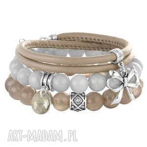 warm shades of beige & light grey - szare bransoletki