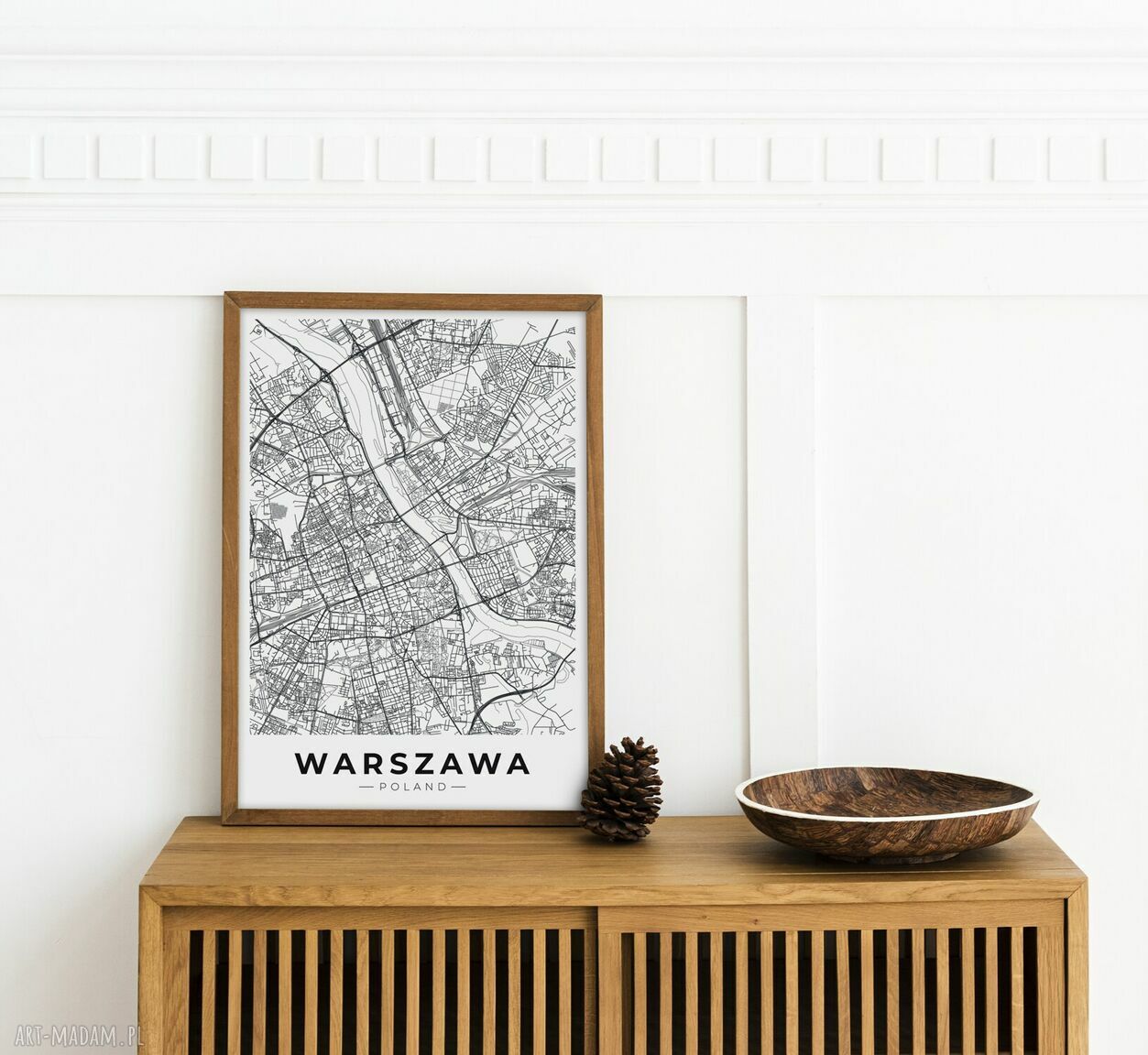 Warszawa mapa - plakat 30x40 cm