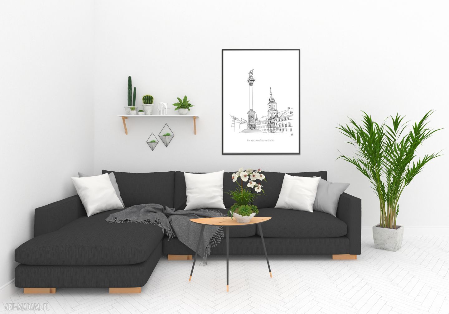 Warszawska Starówka - Kolumna Zygmunta - plakat 30x40