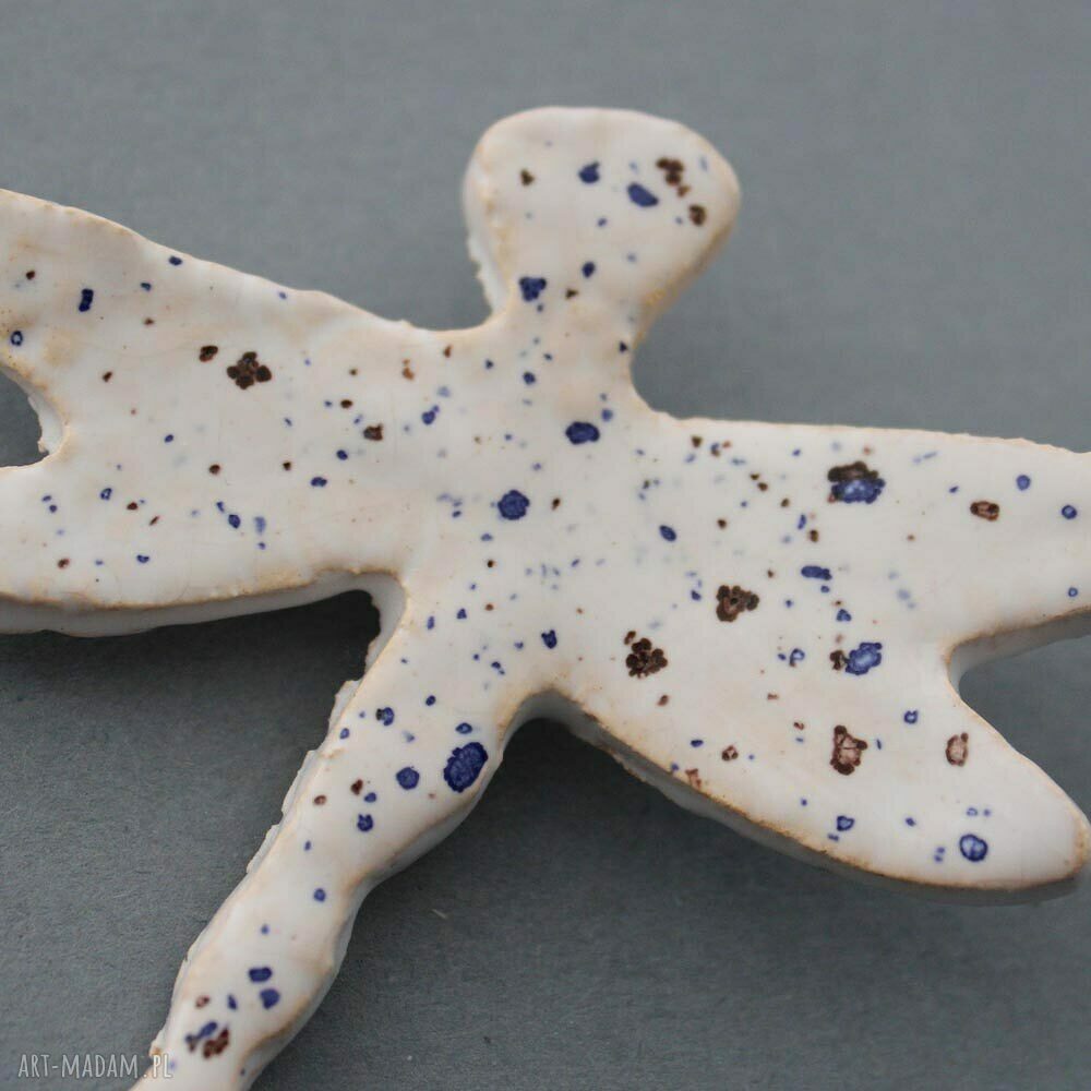 Ważka - broszka ceramiczna handmade